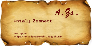 Antaly Zsanett névjegykártya