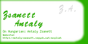 zsanett antaly business card
